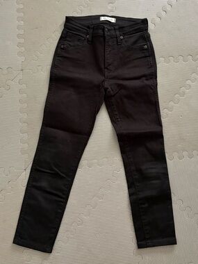 Madewell 10” high rise skinny black jeans